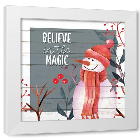 The Magic White Modern Wood Framed Art Print by Allen, Kimberly