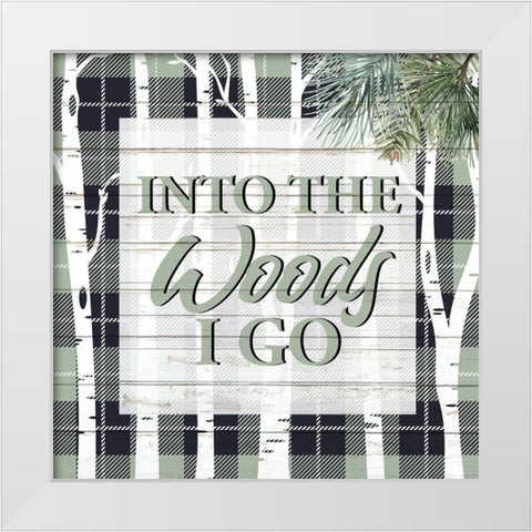 Into The Woods White Modern Wood Framed Art Print by Allen, Kimberly