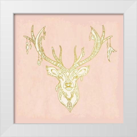 Native Buck White Modern Wood Framed Art Print by Allen, Kimberly