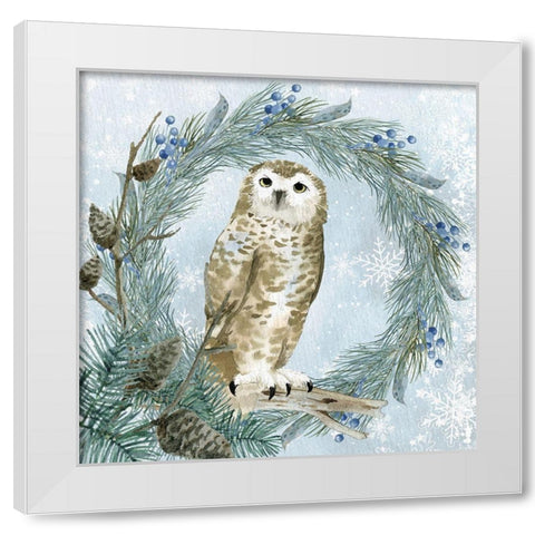 Winter Owl 3 White Modern Wood Framed Art Print by Allen, Kimberly