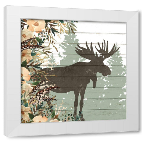 Woodland Floral 1 White Modern Wood Framed Art Print by Allen, Kimberly