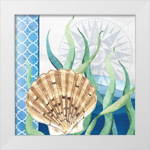 Bayside 1 White Modern Wood Framed Art Print by Allen, Kimberly