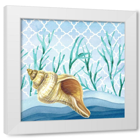 Bayside 3 White Modern Wood Framed Art Print by Allen, Kimberly