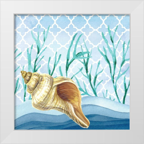 Bayside 3 White Modern Wood Framed Art Print by Allen, Kimberly