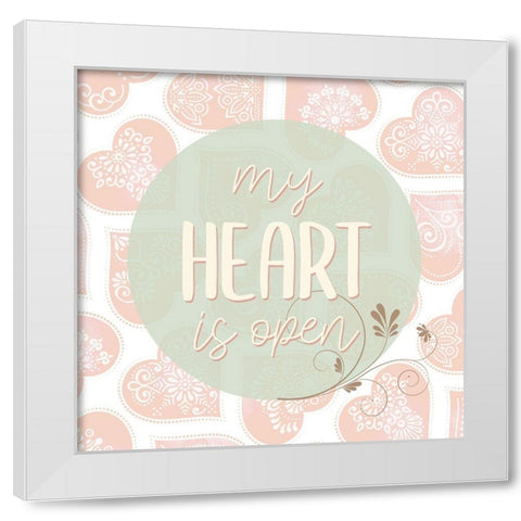 My Heart 1 White Modern Wood Framed Art Print by Allen, Kimberly