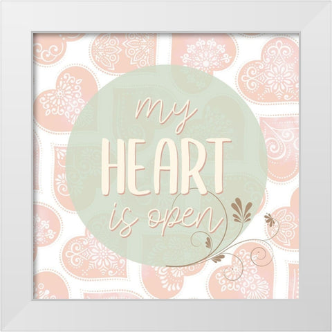 My Heart 1 White Modern Wood Framed Art Print by Allen, Kimberly
