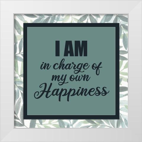 I Am 1 Square White Modern Wood Framed Art Print by Allen, Kimberly