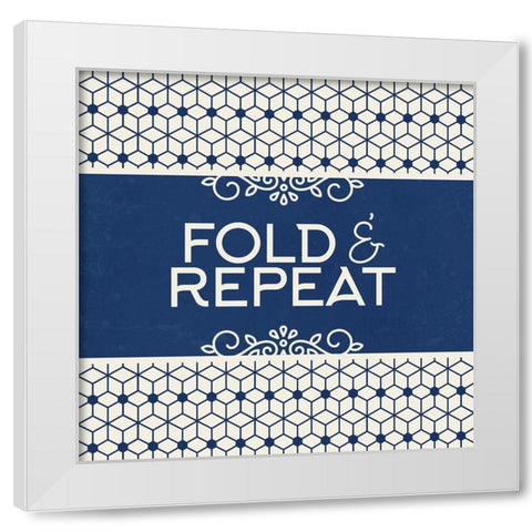 Fold and Repeat White Modern Wood Framed Art Print by Allen, Kimberly