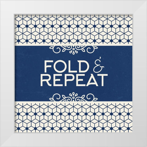 Fold and Repeat White Modern Wood Framed Art Print by Allen, Kimberly
