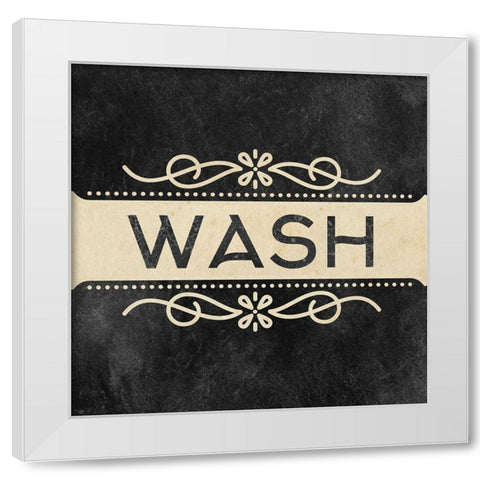 Wash Dry Fold 1 White Modern Wood Framed Art Print by Allen, Kimberly