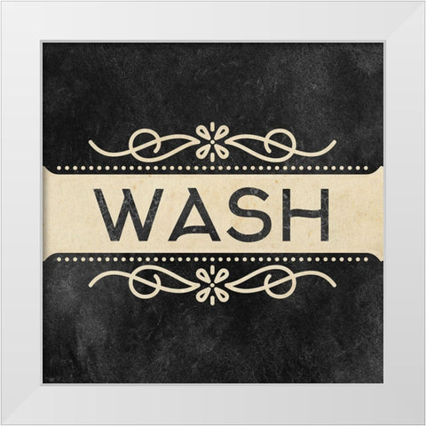 Wash Dry Fold 1 White Modern Wood Framed Art Print by Allen, Kimberly
