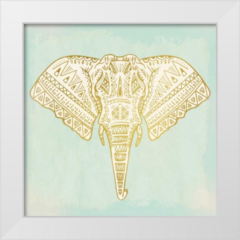 Native Elephant White Modern Wood Framed Art Print by Allen, Kimberly