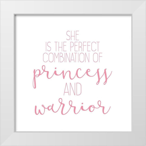 Princess and Warrior 2 White Modern Wood Framed Art Print by Allen, Kimberly