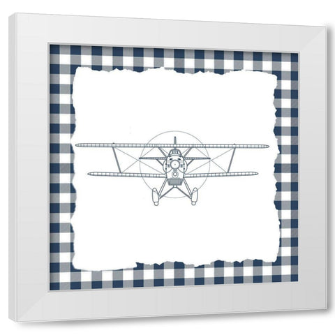 Boy Plaid 1 White Modern Wood Framed Art Print by Allen, Kimberly