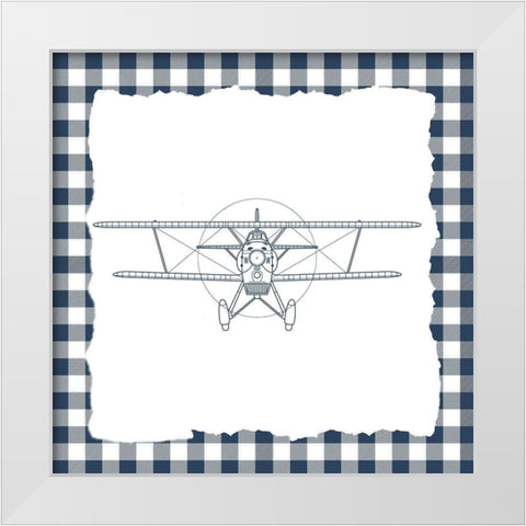 Boy Plaid 1 White Modern Wood Framed Art Print by Allen, Kimberly