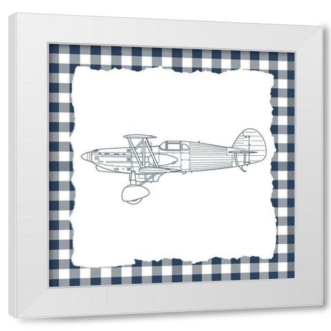 Boy Plaid 3 White Modern Wood Framed Art Print by Allen, Kimberly
