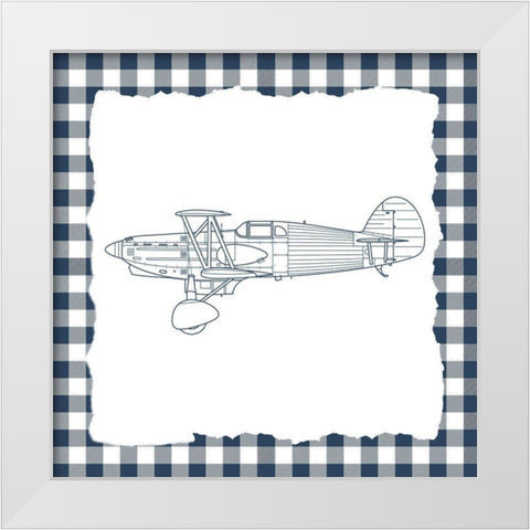 Boy Plaid 3 White Modern Wood Framed Art Print by Allen, Kimberly