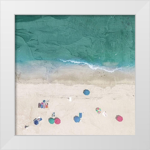 Aerial Beach 1 White Modern Wood Framed Art Print by Allen, Kimberly