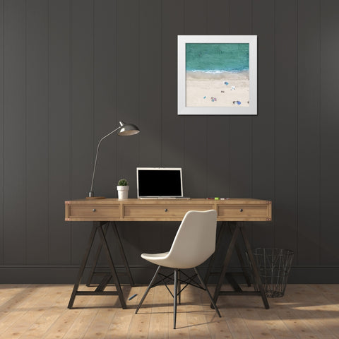 Aerial Beach 2 White Modern Wood Framed Art Print by Allen, Kimberly