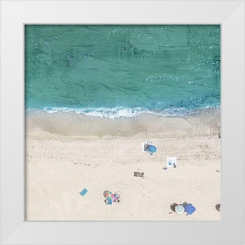 Aerial Beach 2 White Modern Wood Framed Art Print by Allen, Kimberly