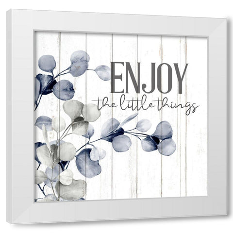 Enjoy and Live 1 White Modern Wood Framed Art Print by Allen, Kimberly