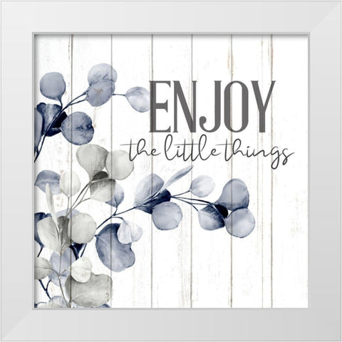 Enjoy and Live 1 White Modern Wood Framed Art Print by Allen, Kimberly