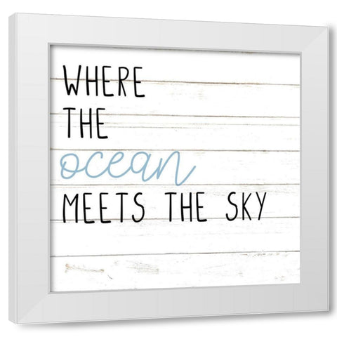 Eat Sleep Beach 4 White Modern Wood Framed Art Print by Allen, Kimberly