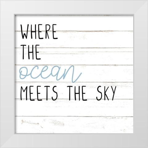 Eat Sleep Beach 4 White Modern Wood Framed Art Print by Allen, Kimberly