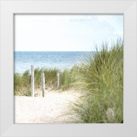 Eat Sleep Beach 5 White Modern Wood Framed Art Print by Allen, Kimberly