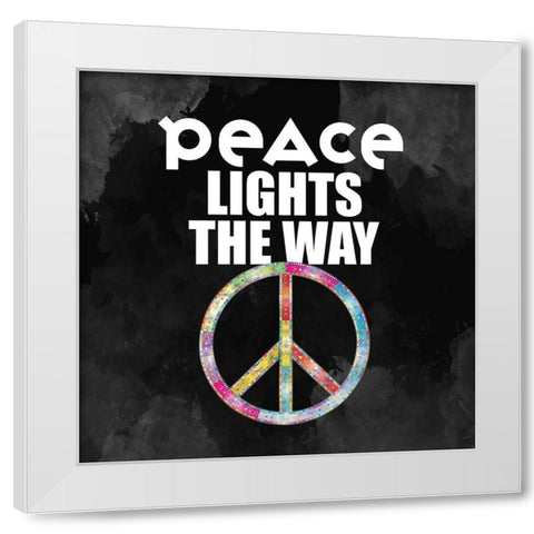 Peace Lights White Modern Wood Framed Art Print by Allen, Kimberly
