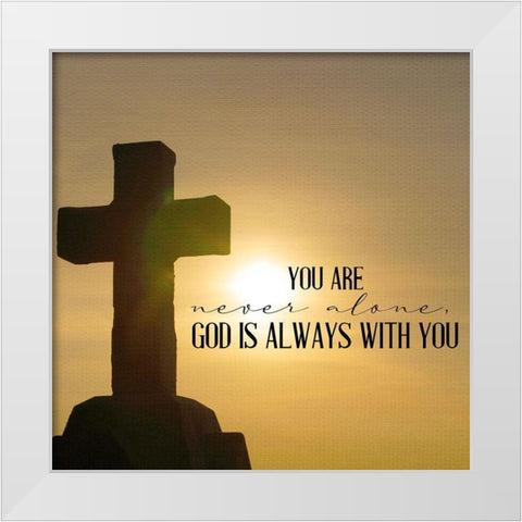 Never Alone White Modern Wood Framed Art Print by Allen, Kimberly