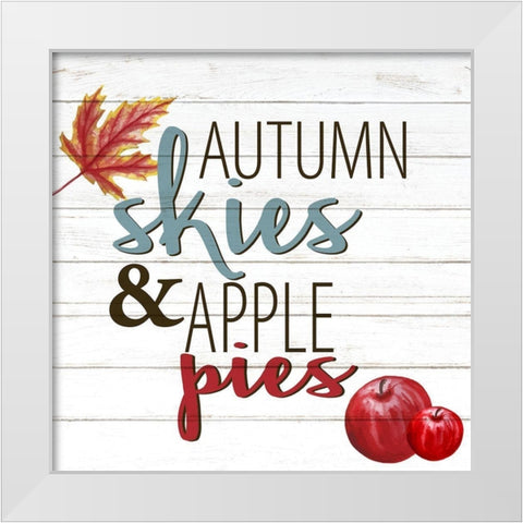 Autumn Skies White Modern Wood Framed Art Print by Allen, Kimberly