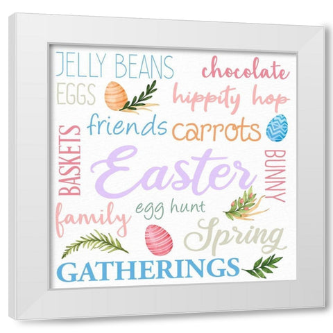 Jelly Beans White Modern Wood Framed Art Print by Allen, Kimberly