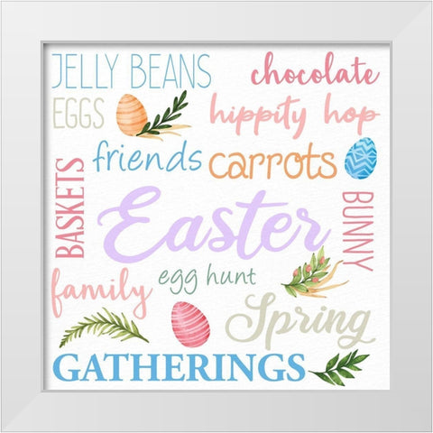 Jelly Beans White Modern Wood Framed Art Print by Allen, Kimberly