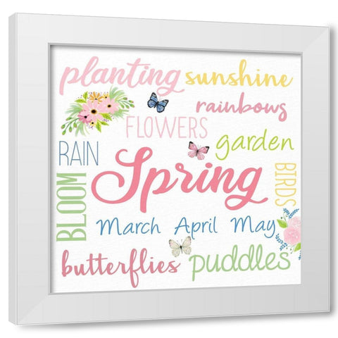 Spring White Modern Wood Framed Art Print by Allen, Kimberly