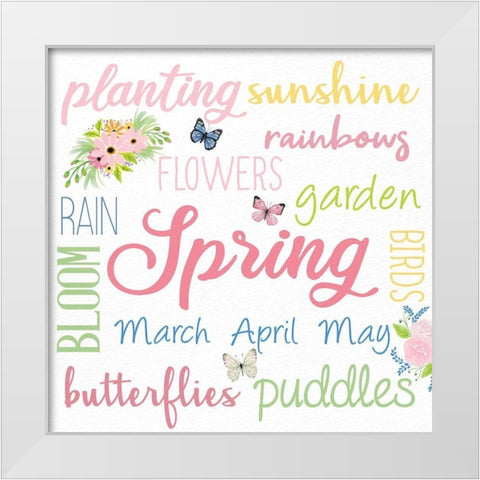 Spring White Modern Wood Framed Art Print by Allen, Kimberly