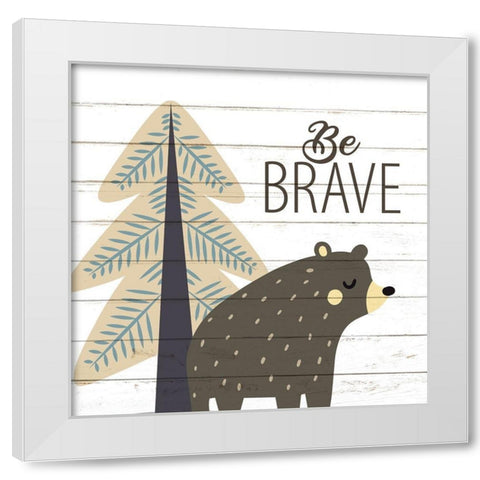 Be 1 White Modern Wood Framed Art Print by Allen, Kimberly