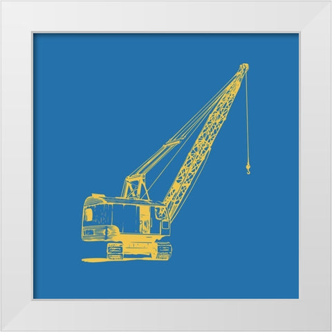 Construction 1 White Modern Wood Framed Art Print by Allen, Kimberly