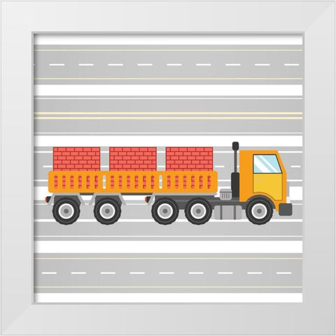 On the Road 4 White Modern Wood Framed Art Print by Allen, Kimberly