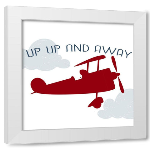 Up 1 White Modern Wood Framed Art Print by Allen, Kimberly