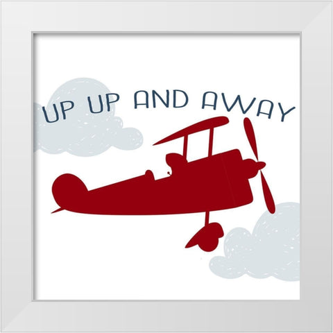 Up 1 White Modern Wood Framed Art Print by Allen, Kimberly