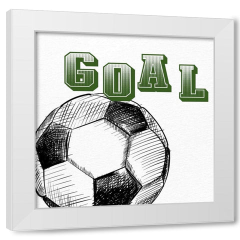 Goal White Modern Wood Framed Art Print by Allen, Kimberly