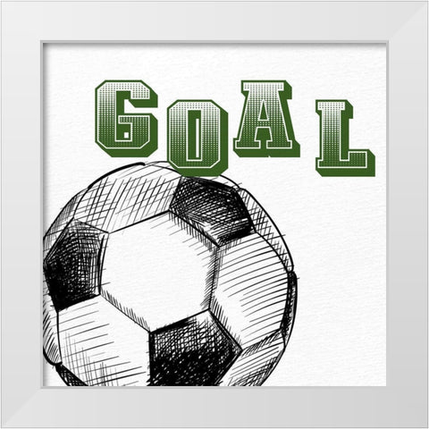Goal White Modern Wood Framed Art Print by Allen, Kimberly