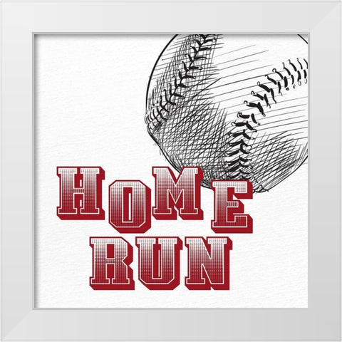 Home Run White Modern Wood Framed Art Print by Allen, Kimberly