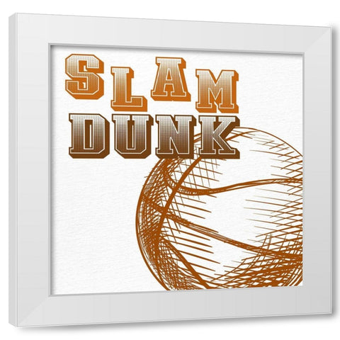 Slam Dunk White Modern Wood Framed Art Print by Allen, Kimberly
