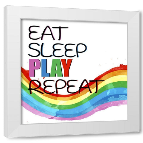 Play All Day 2 White Modern Wood Framed Art Print by Allen, Kimberly