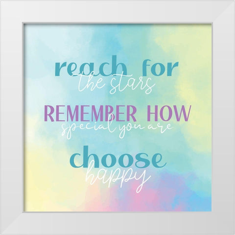Reach for the Stars White Modern Wood Framed Art Print by Allen, Kimberly