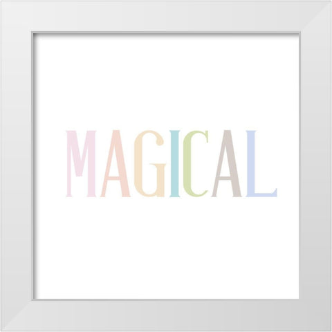 Magical White Modern Wood Framed Art Print by Allen, Kimberly