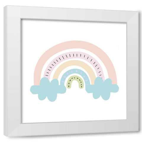 Rainbow White Modern Wood Framed Art Print by Allen, Kimberly