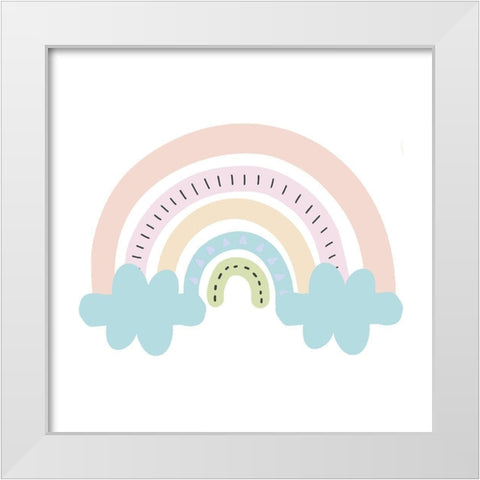 Rainbow White Modern Wood Framed Art Print by Allen, Kimberly